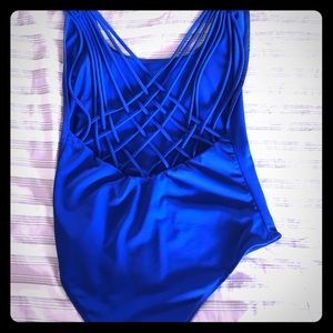 Royal blue body suit